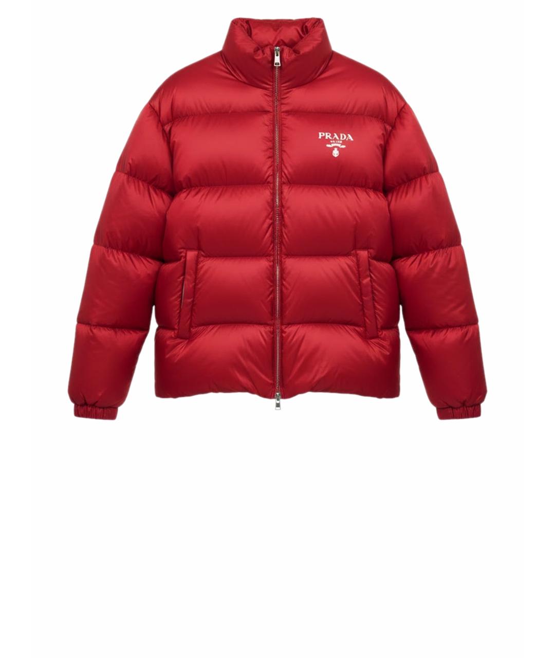 PRADA Красный полиэстеровый пуховик, фото 1
