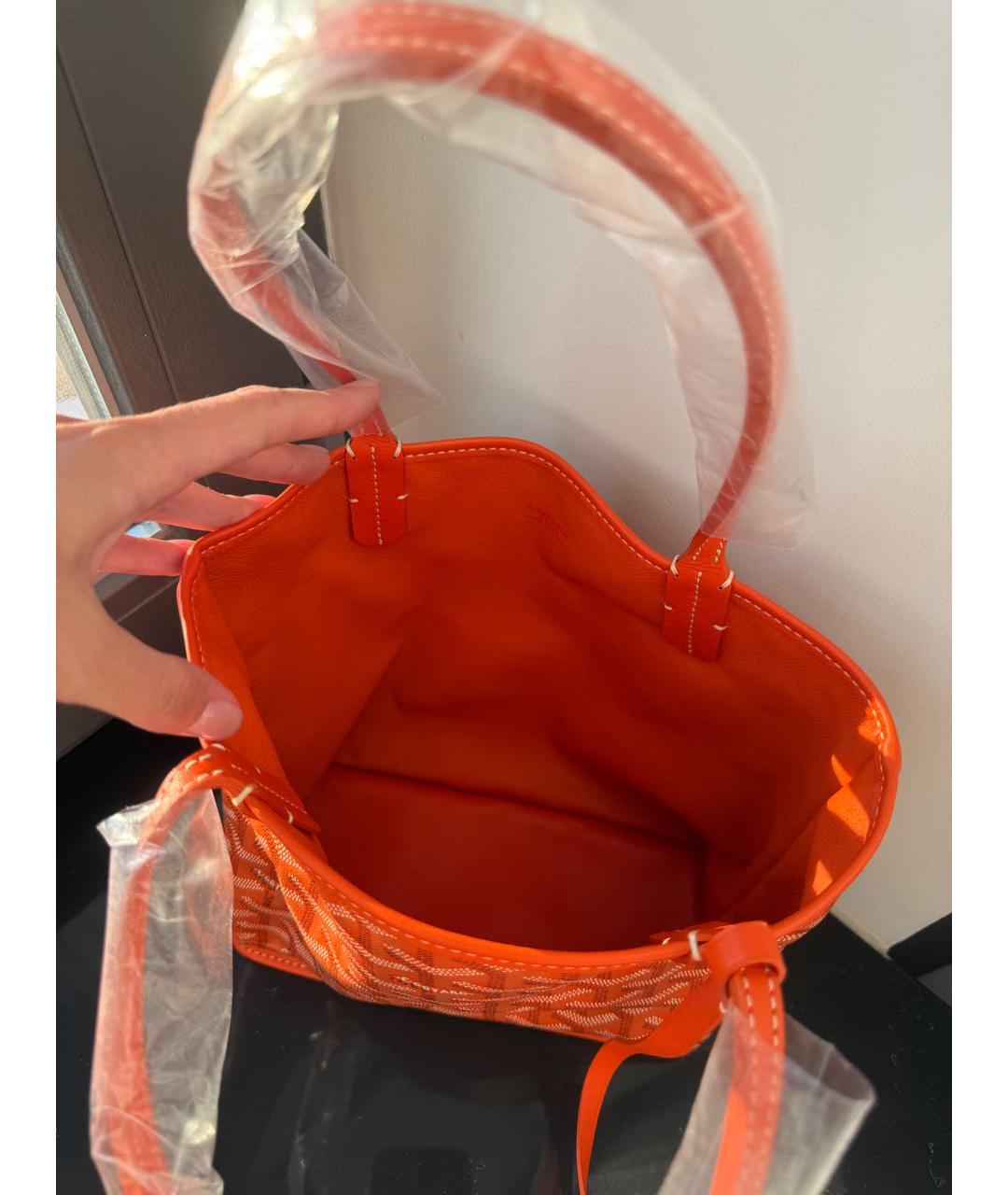 GOYARD Оранжевая сумка тоут, фото 4