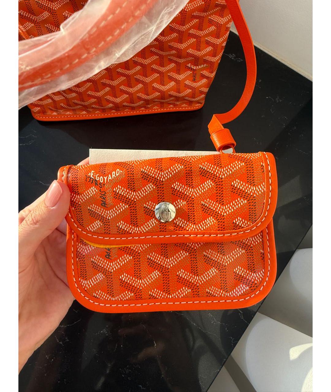 GOYARD Оранжевая сумка тоут, фото 5