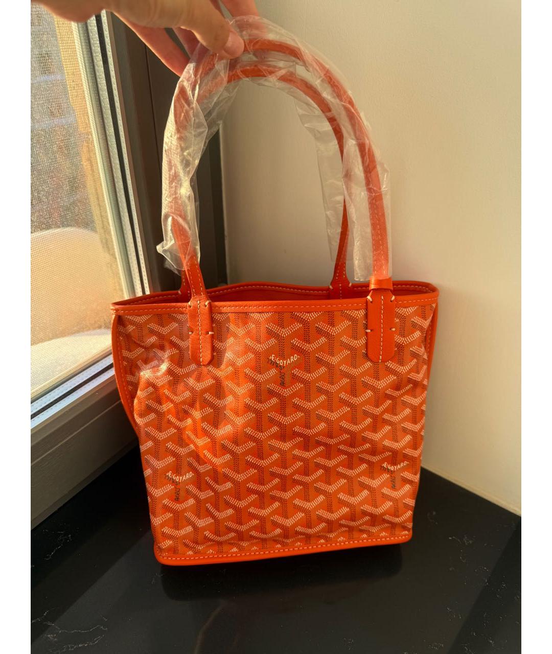 GOYARD Оранжевая сумка тоут, фото 9