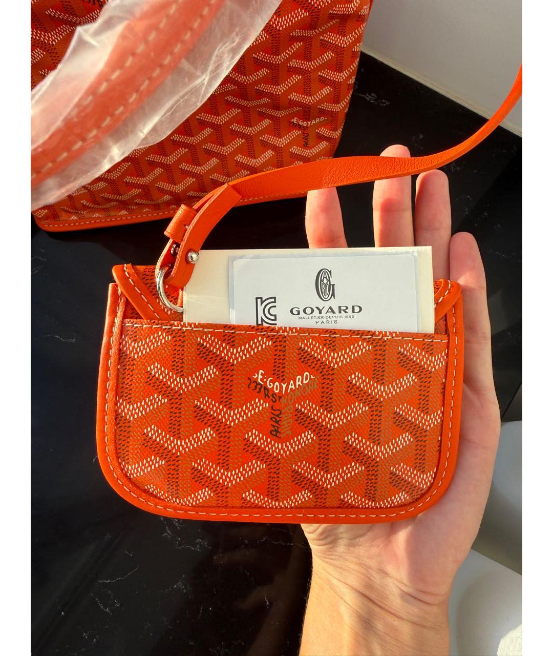 GOYARD Оранжевая сумка тоут, фото 6