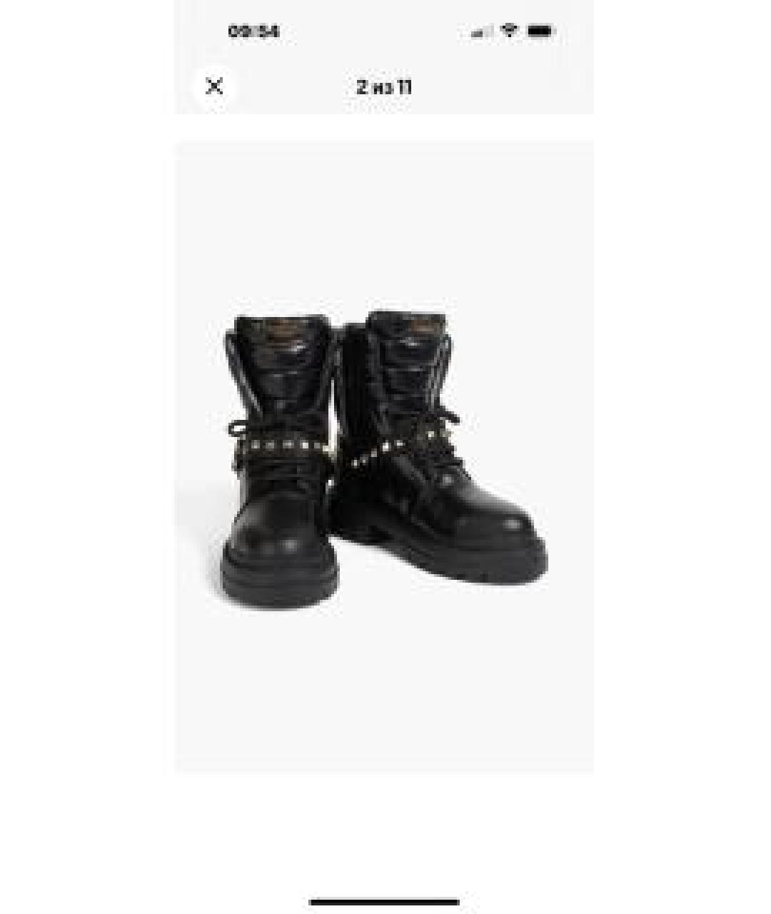 VALENTINO Черные кожаные ботинки, фото 6