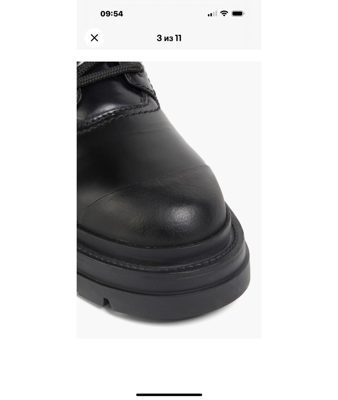 VALENTINO Черные кожаные ботинки, фото 3