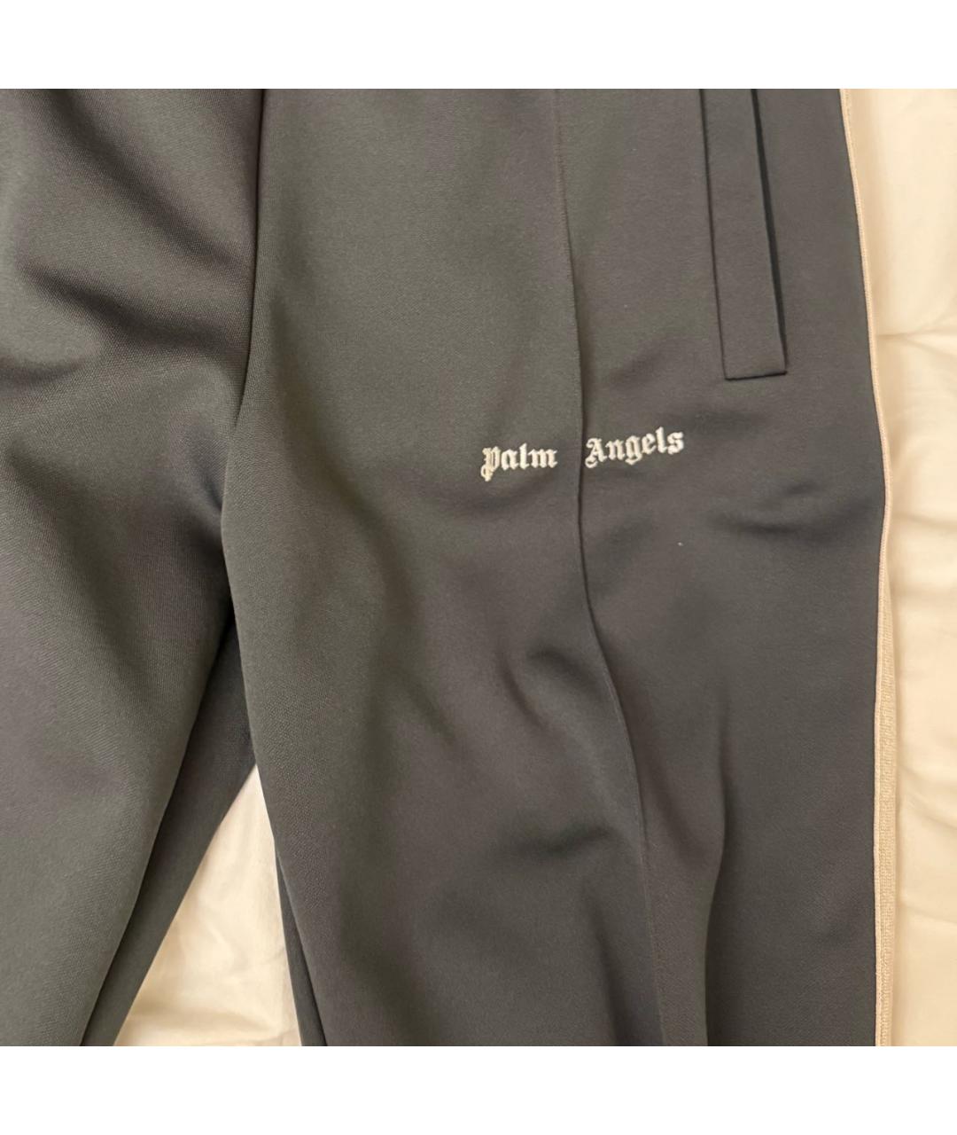 PALM ANGELS Антрацитовые полиэстеровые повседневные брюки, фото 4