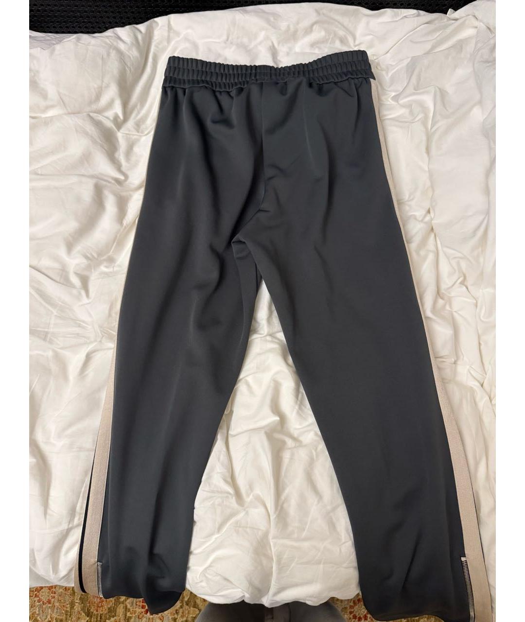 PALM ANGELS Антрацитовые полиэстеровые повседневные брюки, фото 2