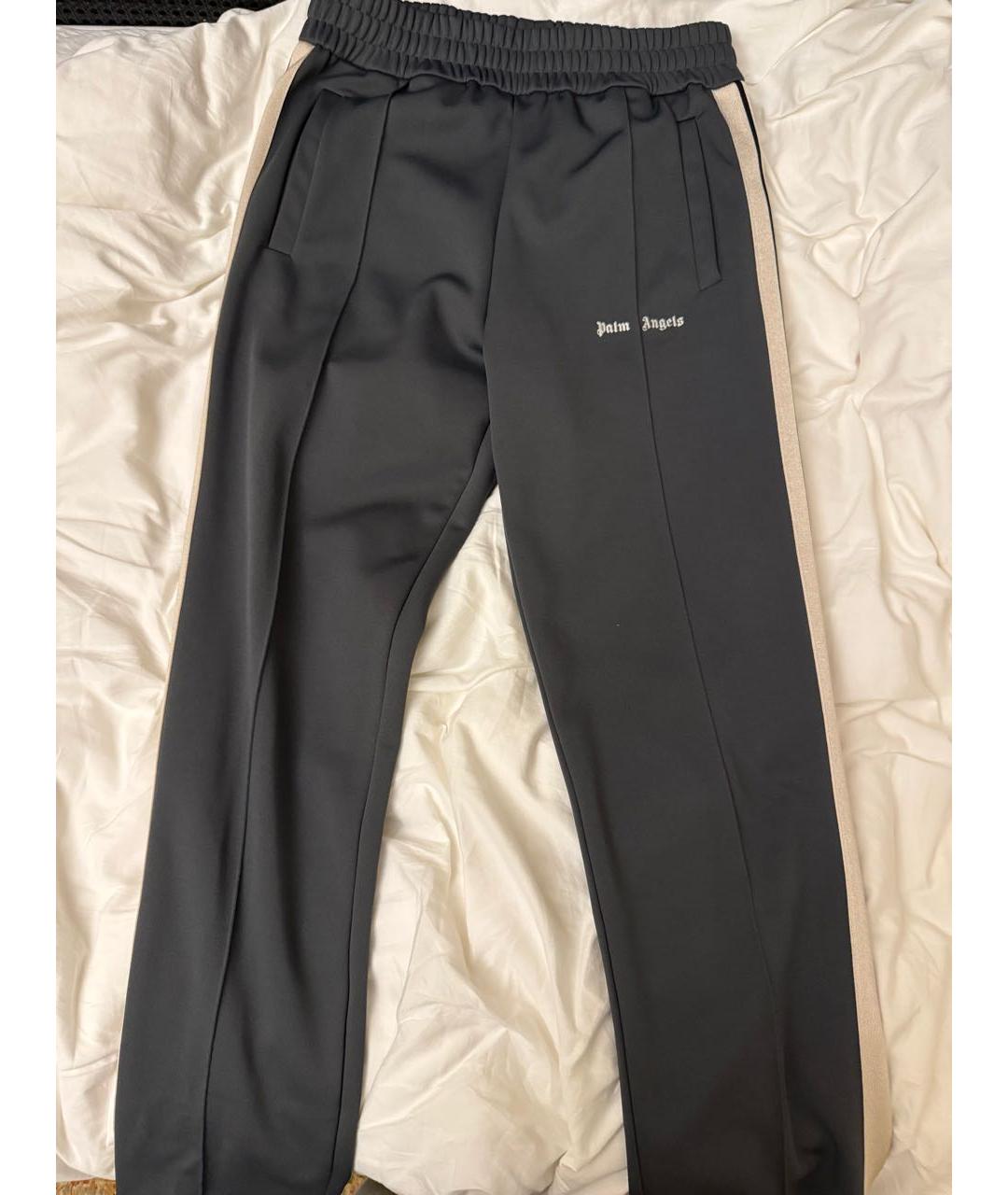 PALM ANGELS Антрацитовые полиэстеровые повседневные брюки, фото 5