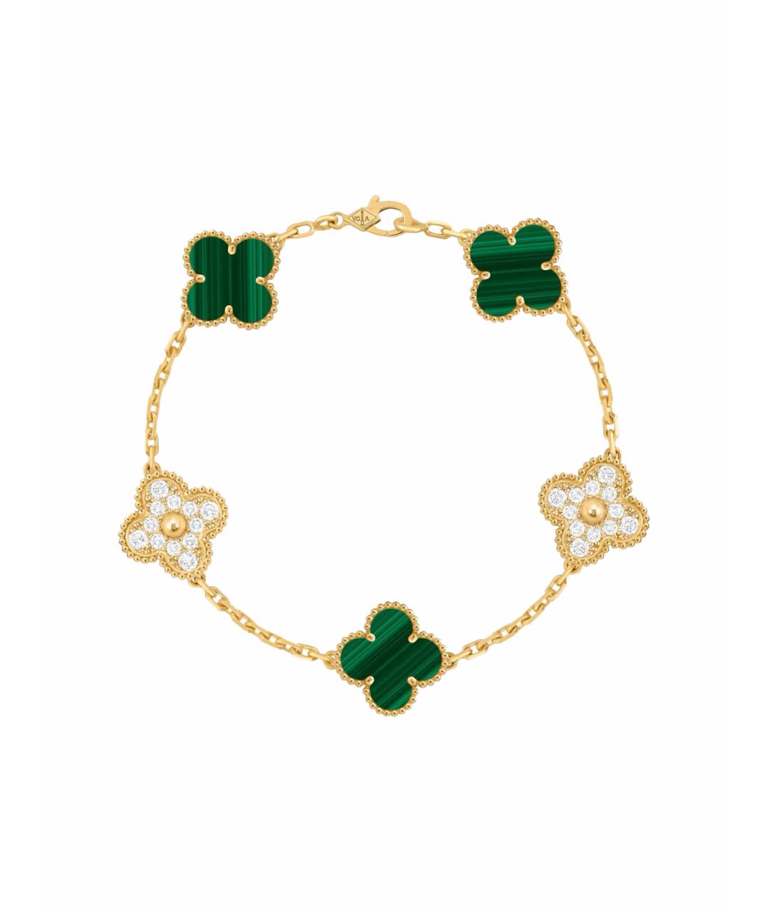 VAN CLEEF & ARPELS Зеленый браслет из желтого золота, фото 1