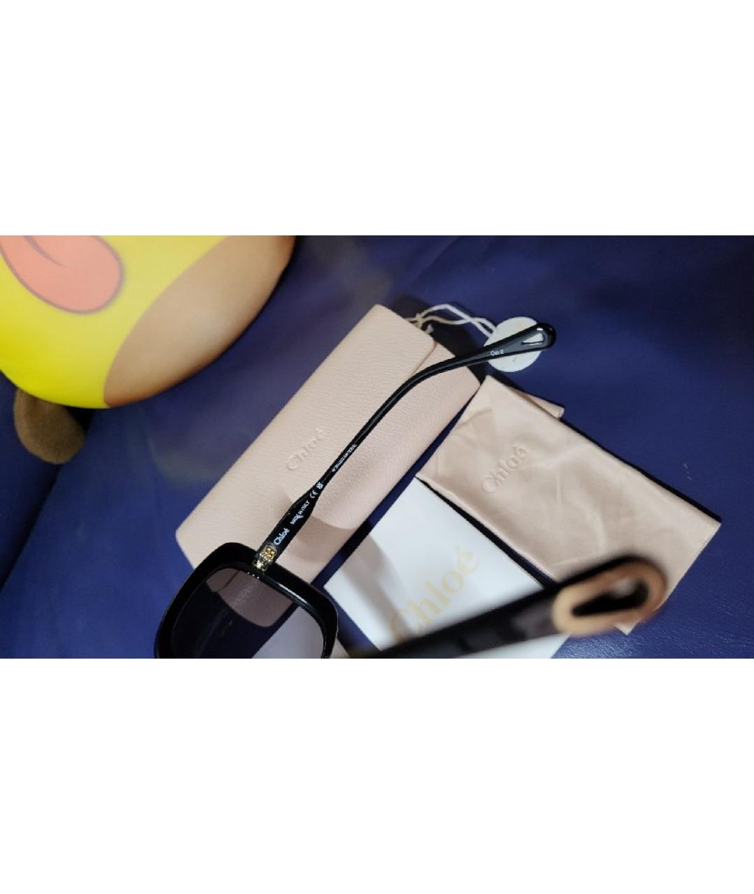 CHLOE Черные пластиковые солнцезащитные очки, фото 6