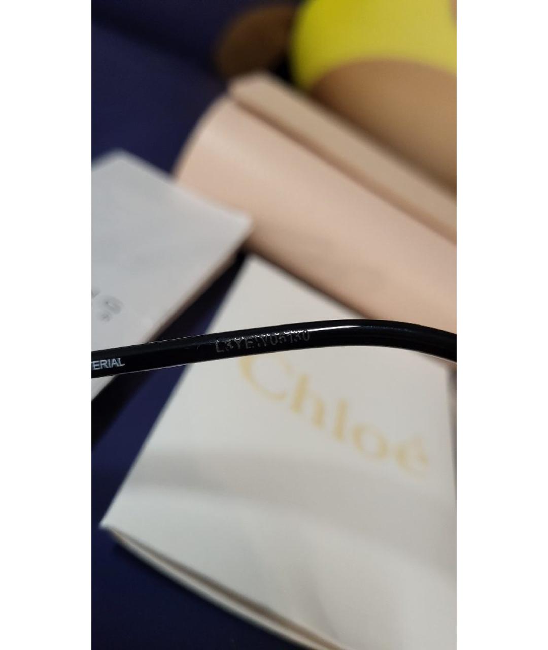 CHLOE Черные пластиковые солнцезащитные очки, фото 7