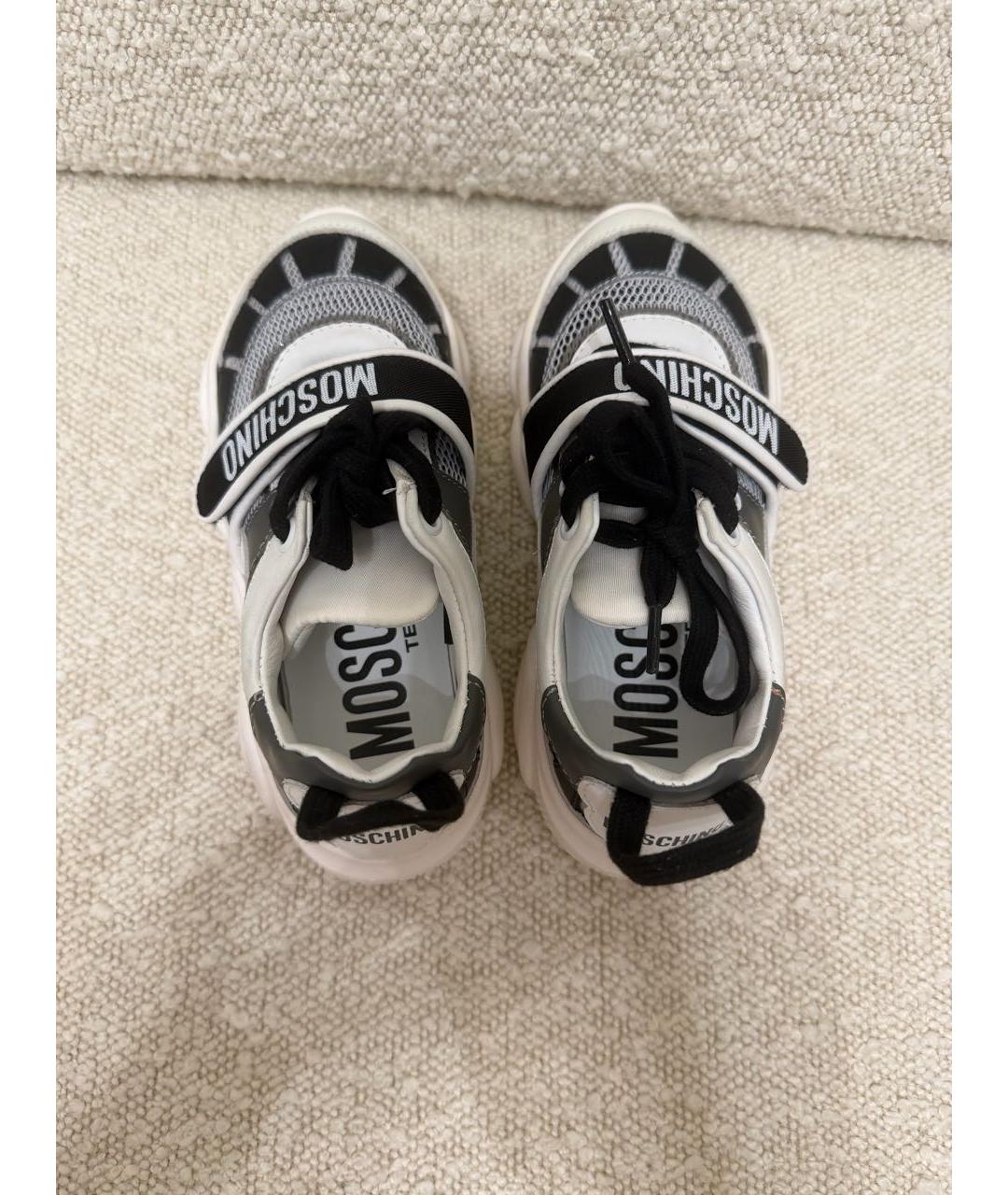 MOSCHINO KIDS Мульти кожаные кеды, фото 4