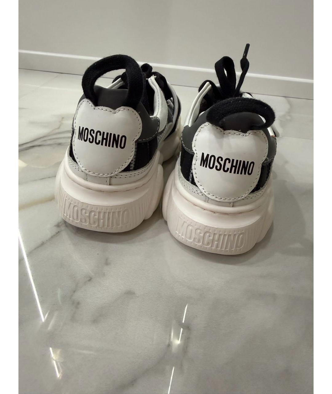 MOSCHINO KIDS Мульти кожаные кеды, фото 5