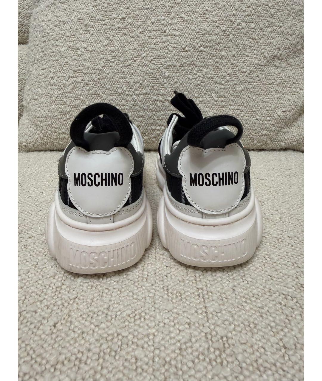 MOSCHINO KIDS Мульти кожаные кеды, фото 8