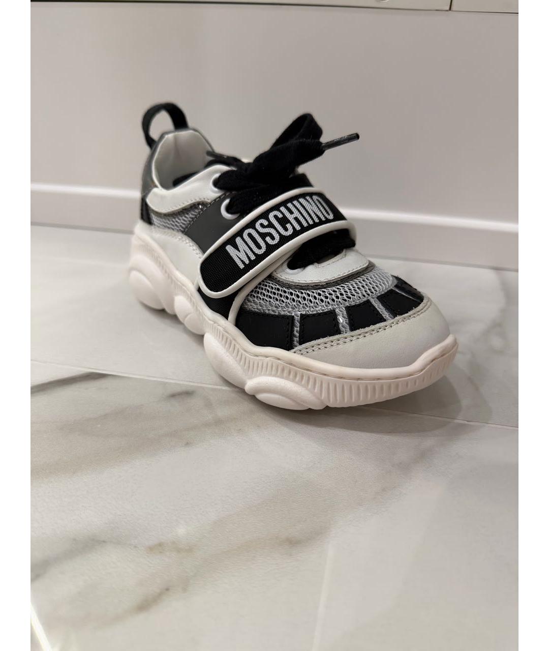 MOSCHINO KIDS Мульти кожаные кеды, фото 2