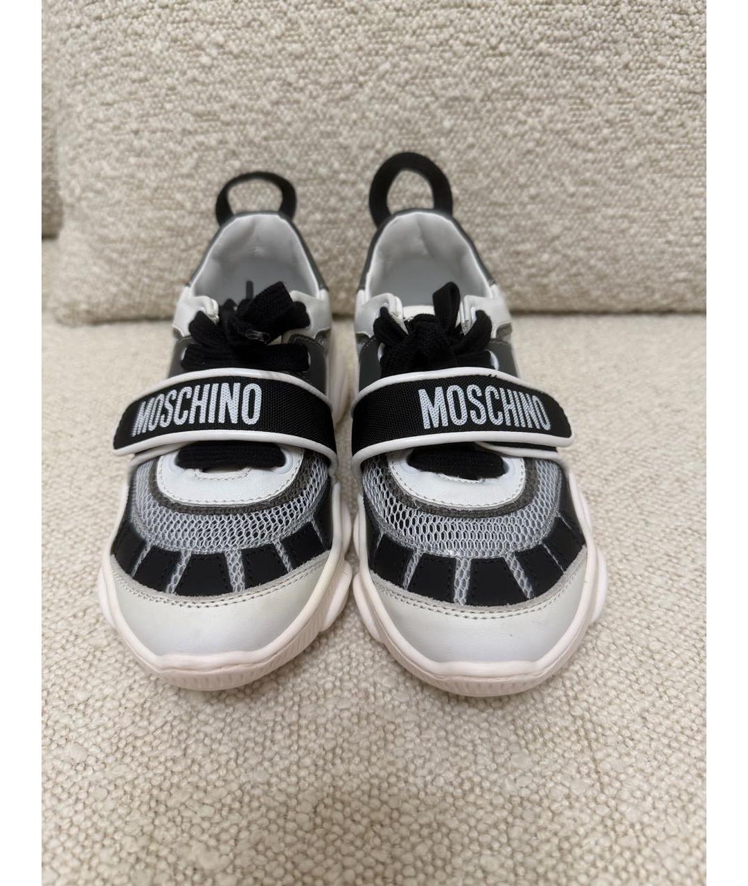 MOSCHINO KIDS Мульти кожаные кеды, фото 6