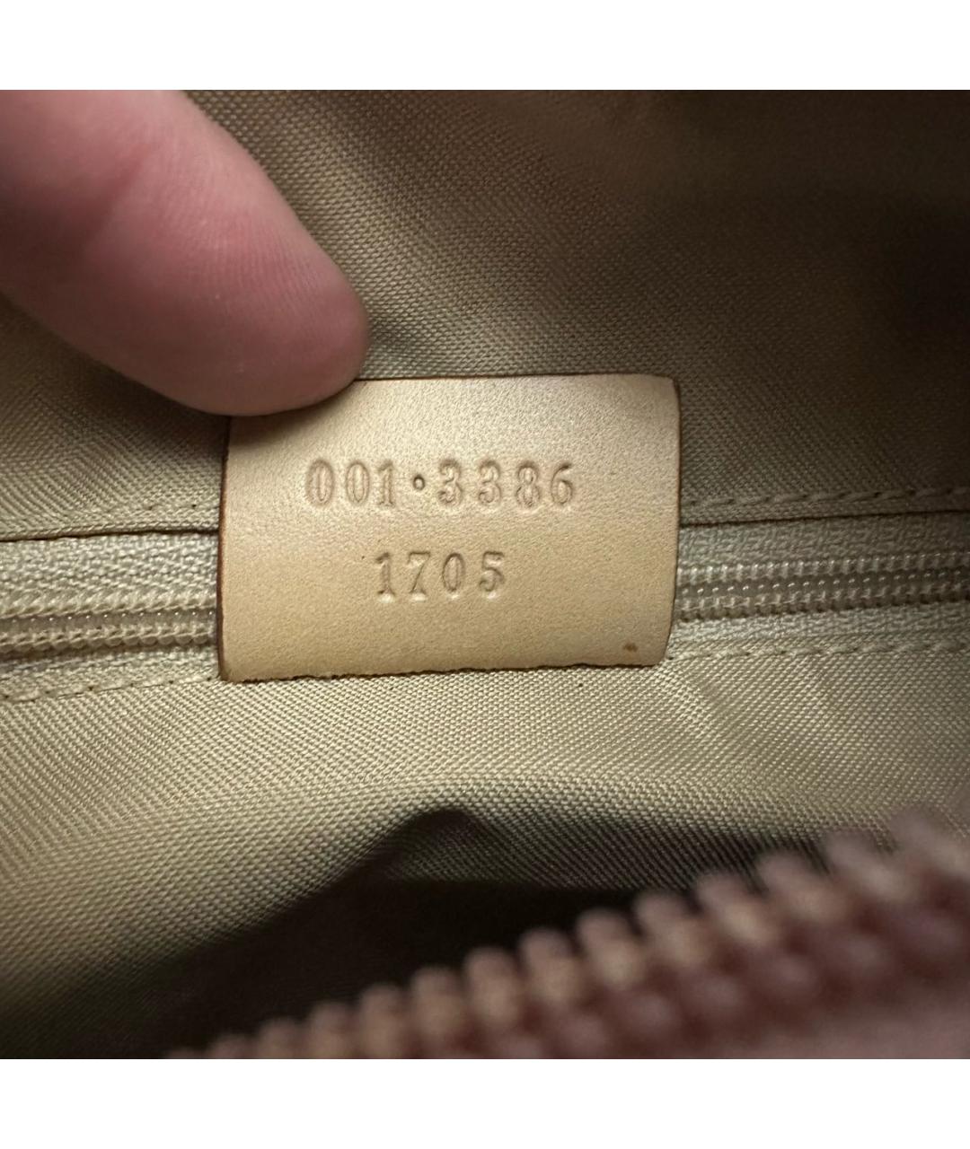 GUCCI Розовая тканевая сумка с короткими ручками, фото 5