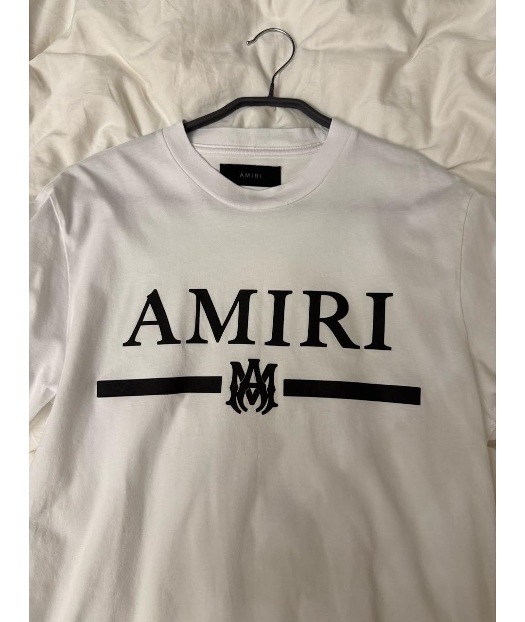 AMIRI Белая хлопковая футболка, фото 3