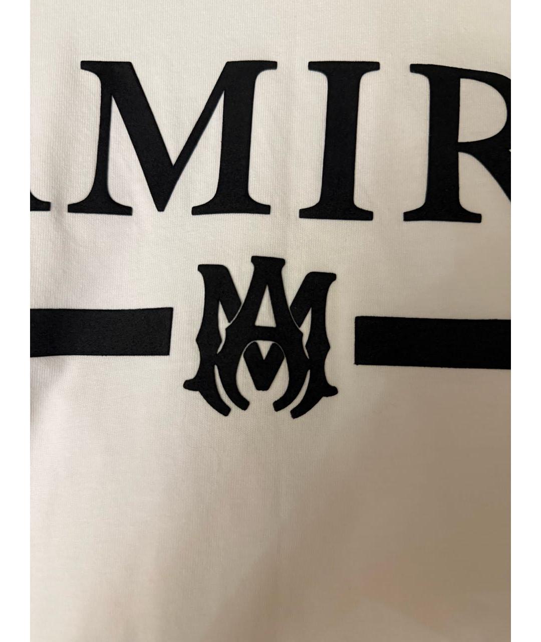 AMIRI Белая хлопковая футболка, фото 4