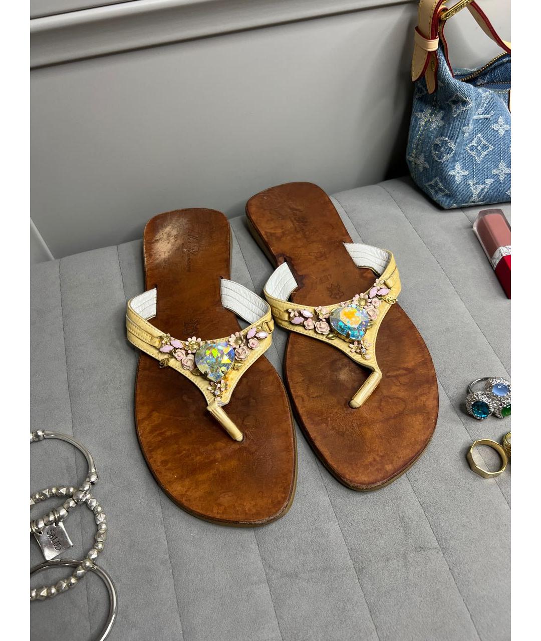 BLUMARINE Мульти кожаные босоножки, фото 2