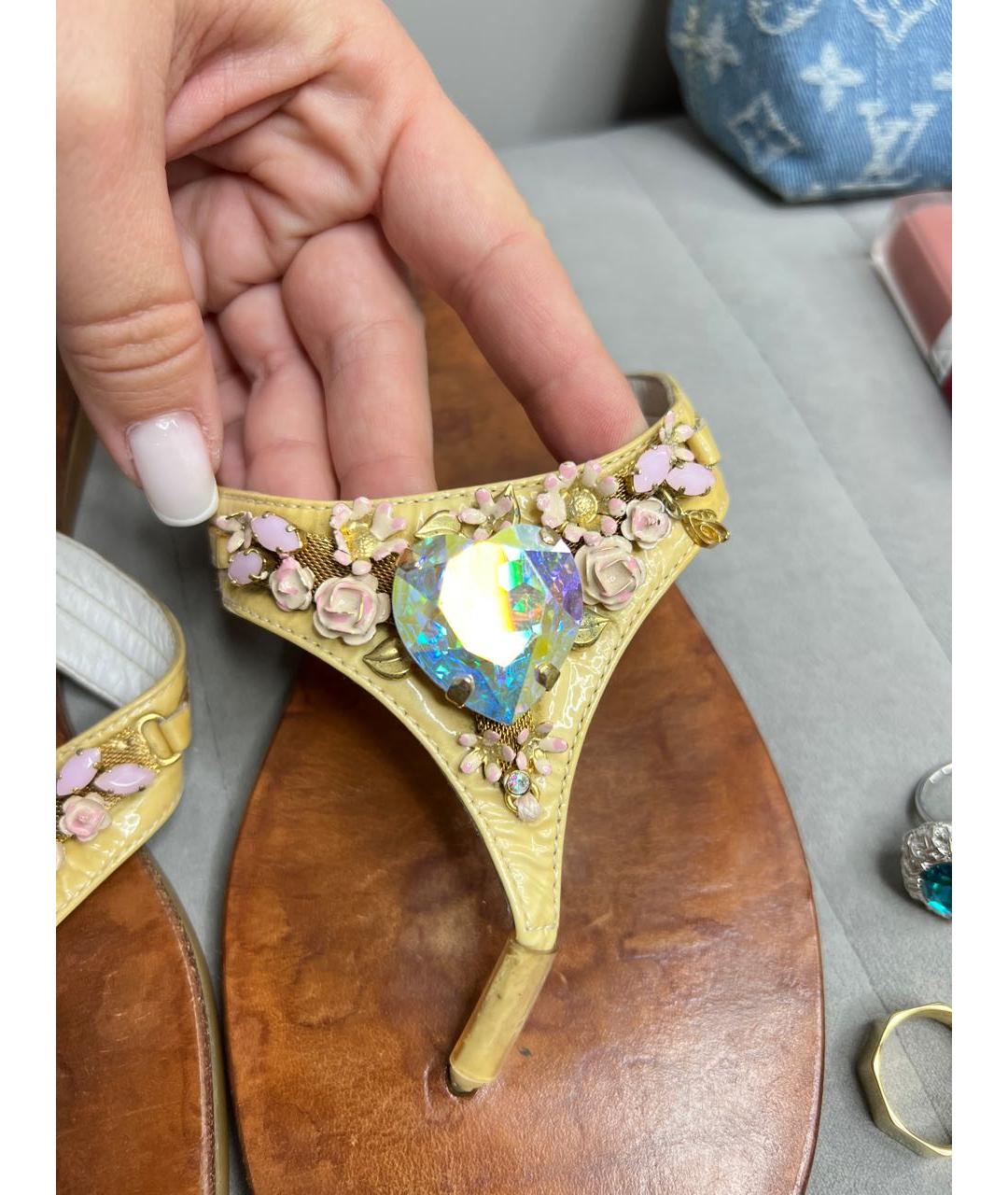 BLUMARINE Мульти кожаные босоножки, фото 4