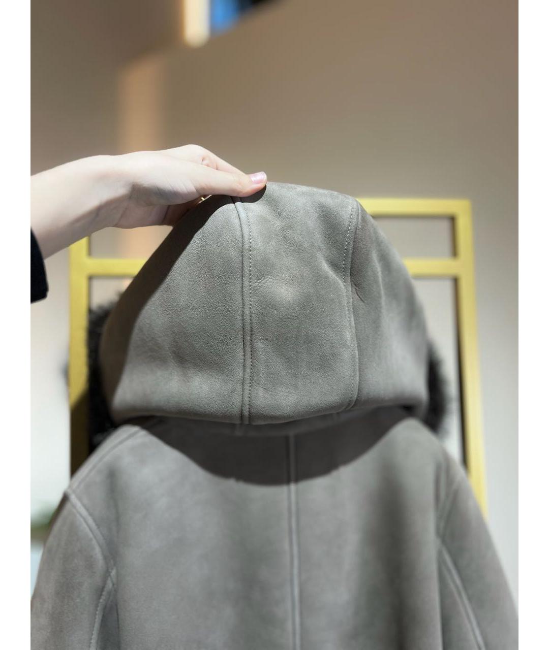 LORO PIANA Бежевая замшевая дубленка, фото 3