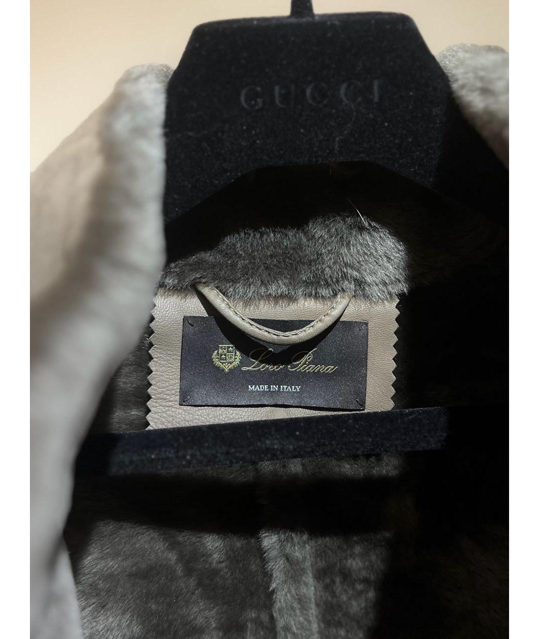 LORO PIANA Бежевая замшевая дубленка, фото 4