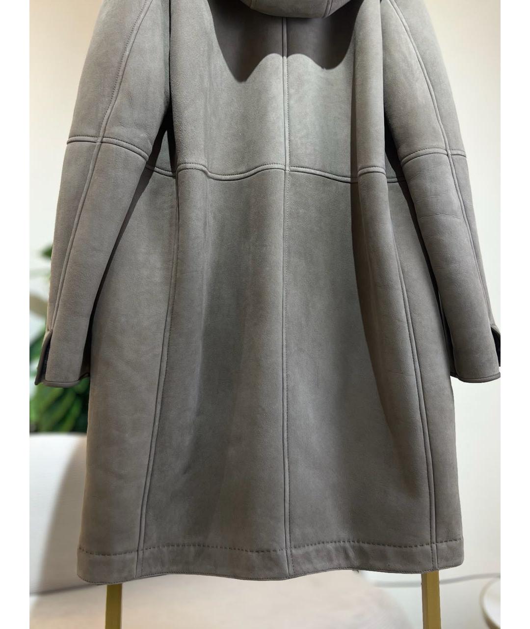 LORO PIANA Бежевая замшевая дубленка, фото 2