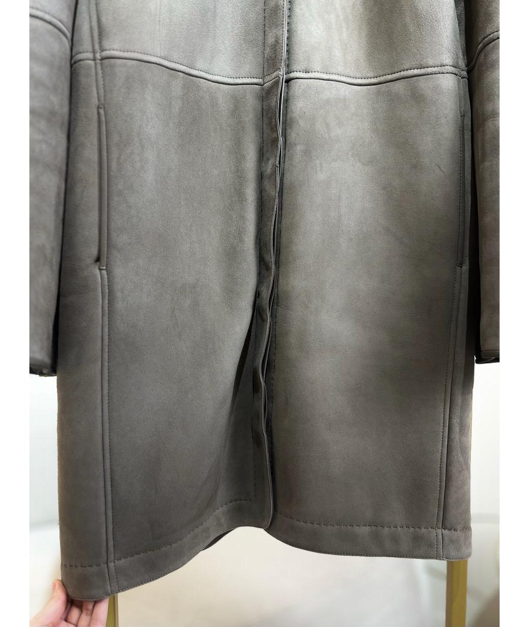 LORO PIANA Бежевая замшевая дубленка, фото 7