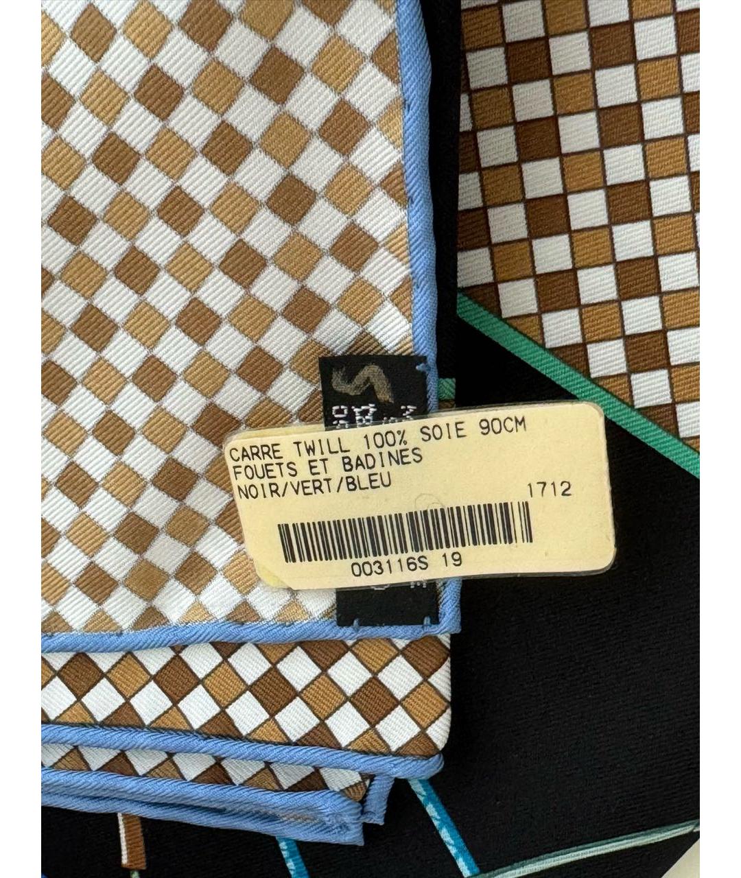 HERMES Мульти шелковый платок, фото 4