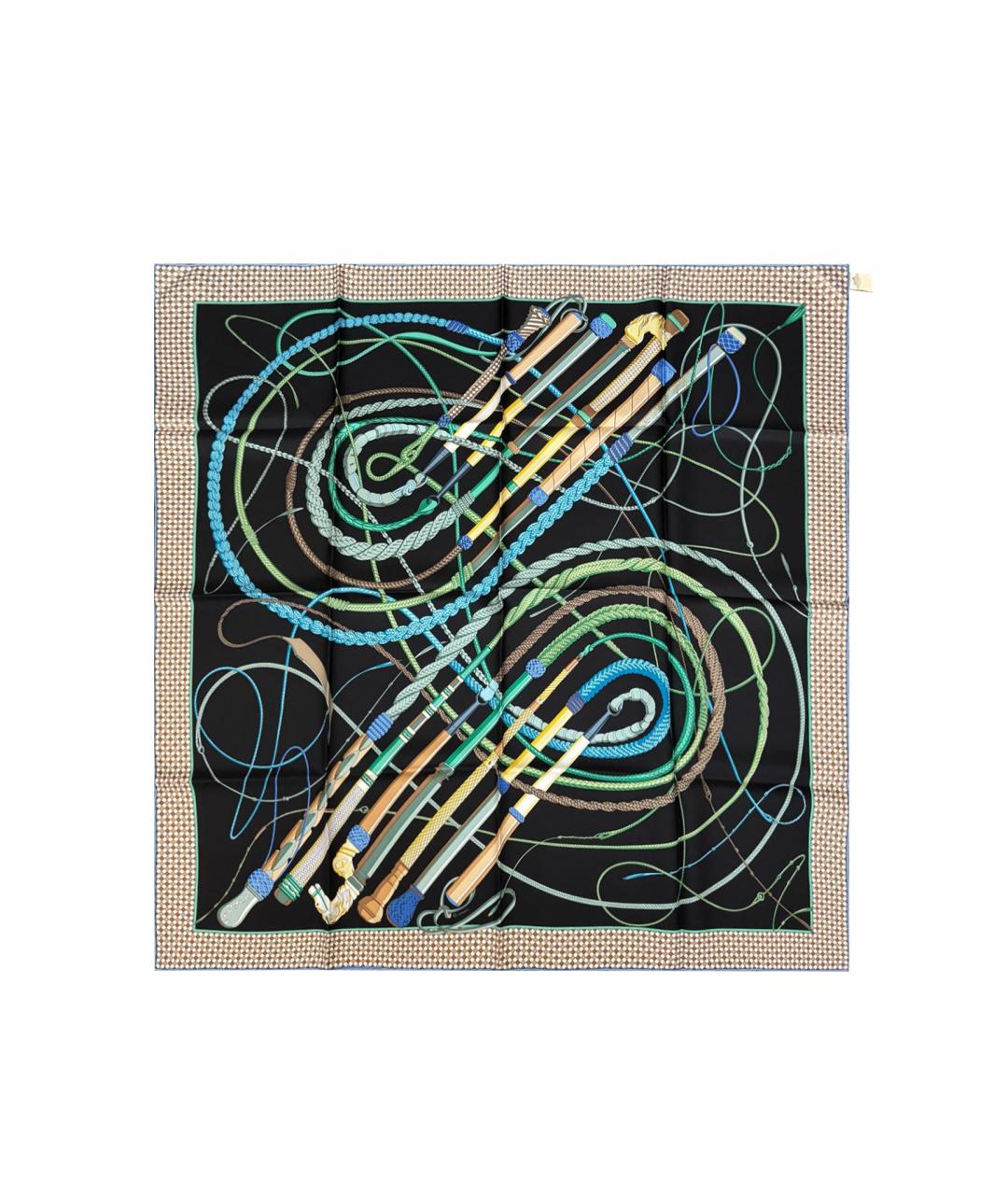 HERMES Мульти шелковый платок, фото 1