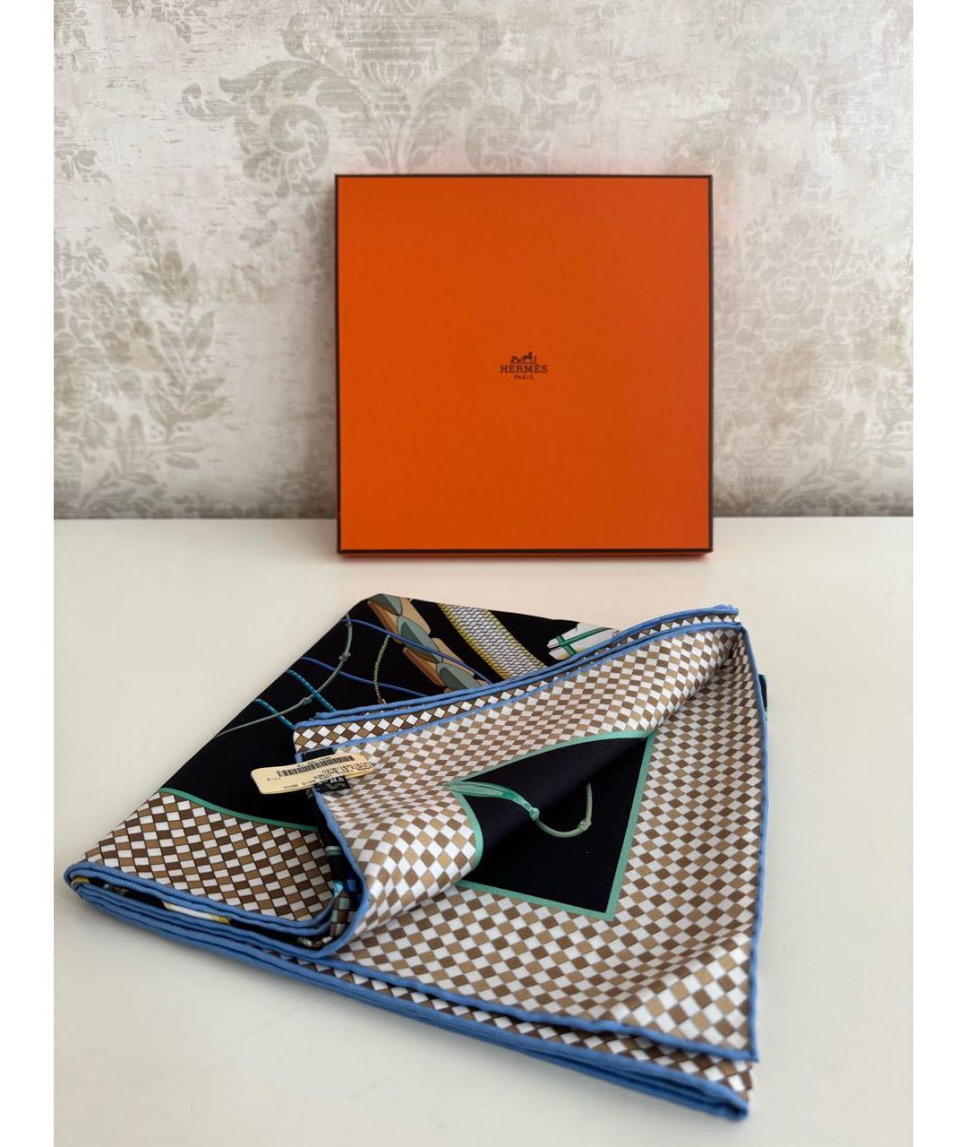 HERMES Мульти шелковый платок, фото 3