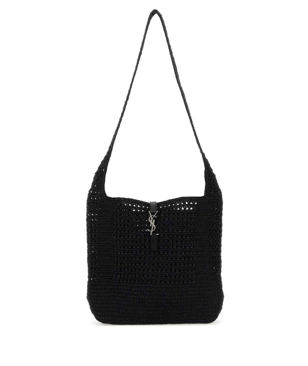 SAINT LAURENT Черная пелетеная сумка на плечо, фото 1