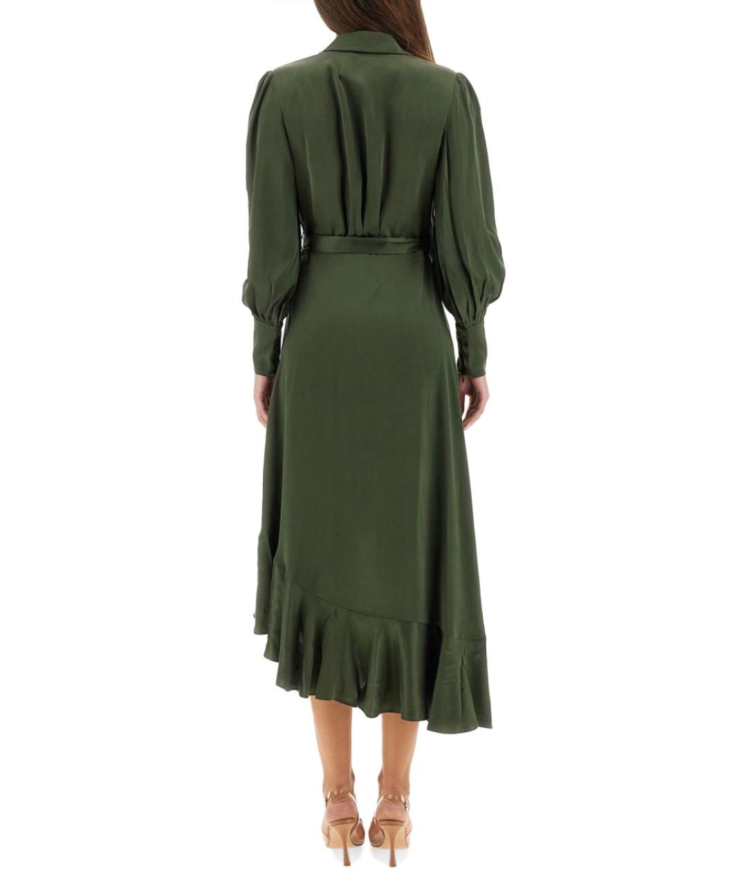 ZIMMERMANN Зеленые шелковое вечернее платье, фото 4