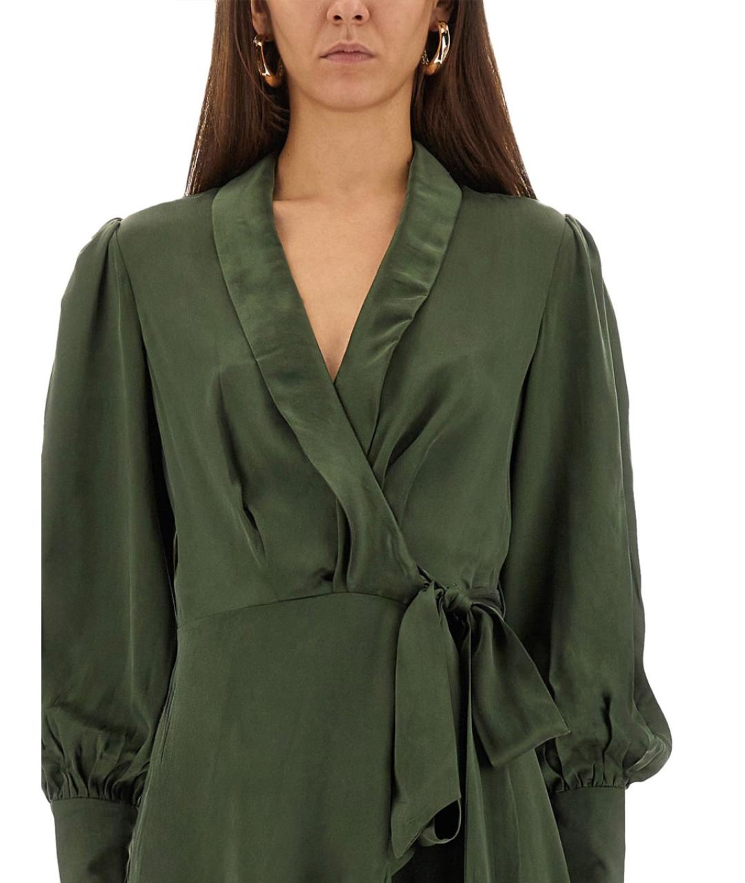 ZIMMERMANN Зеленые шелковое вечернее платье, фото 5