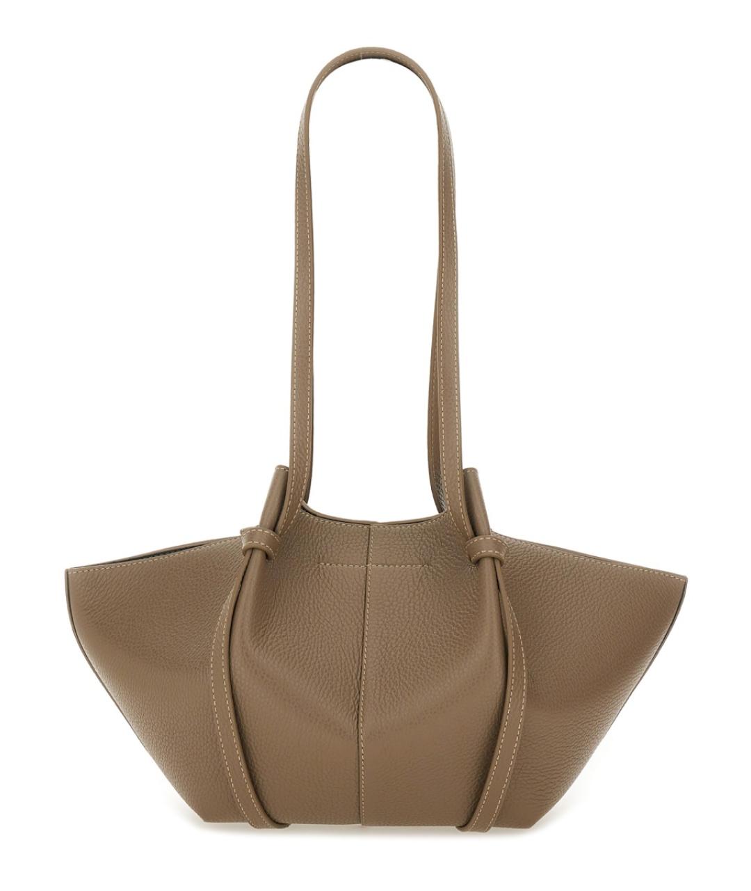 YUZEFI Серая кожаная сумка через плечо, фото 2