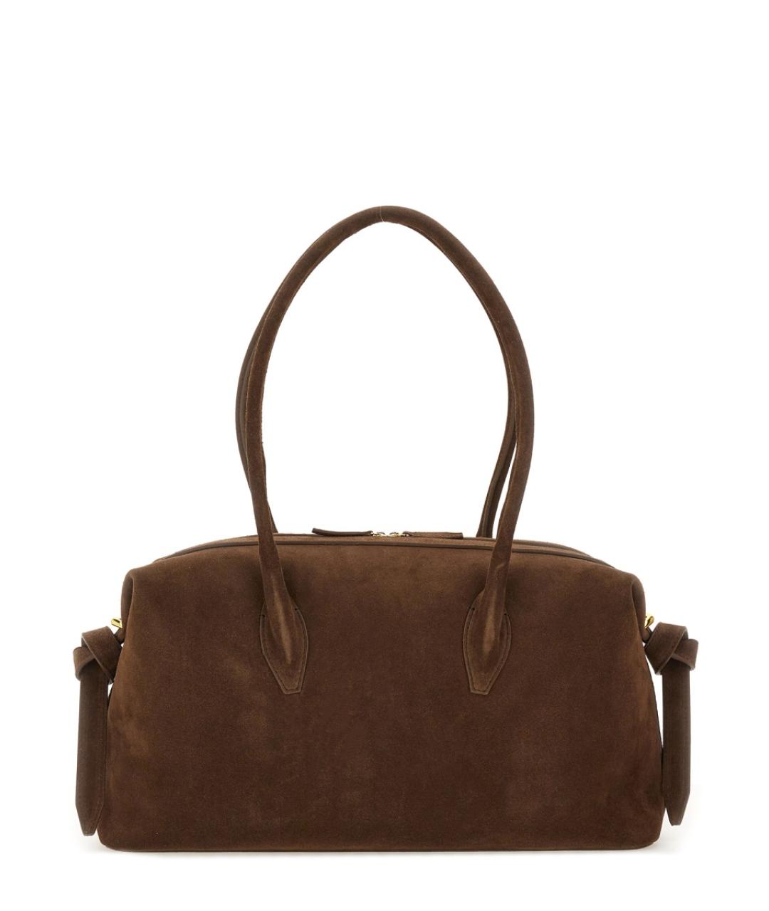 YUZEFI Коричневая замшевая сумка через плечо, фото 2