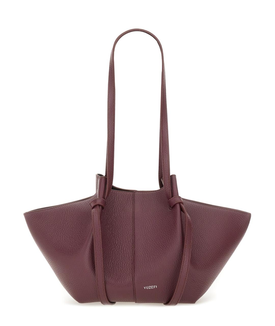 YUZEFI Бордовая кожаная сумка через плечо, фото 1