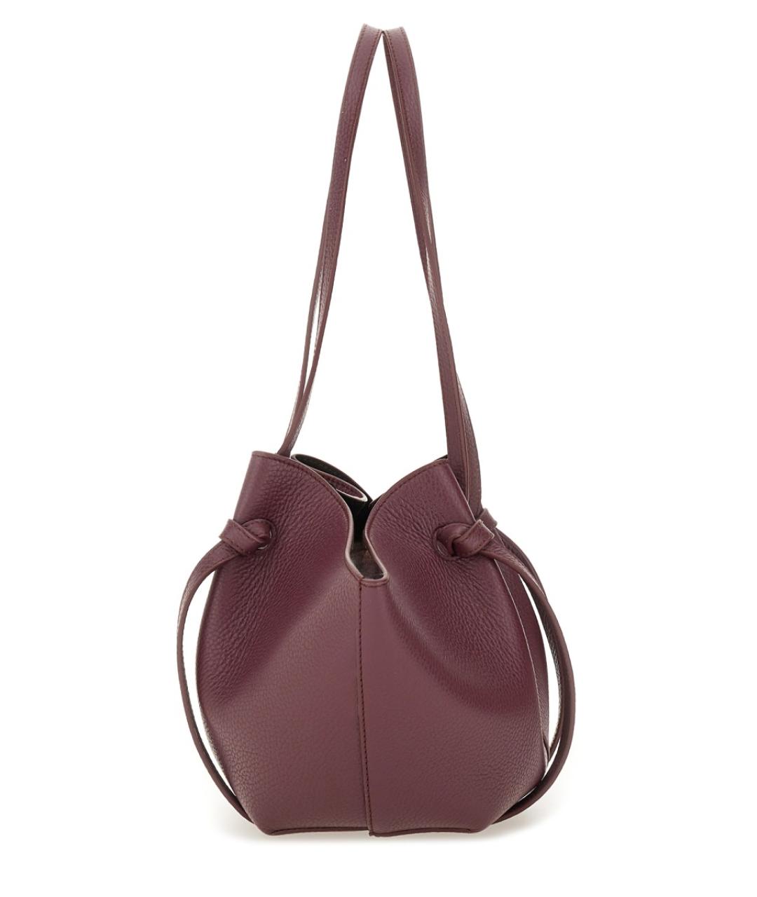 YUZEFI Бордовая кожаная сумка через плечо, фото 3