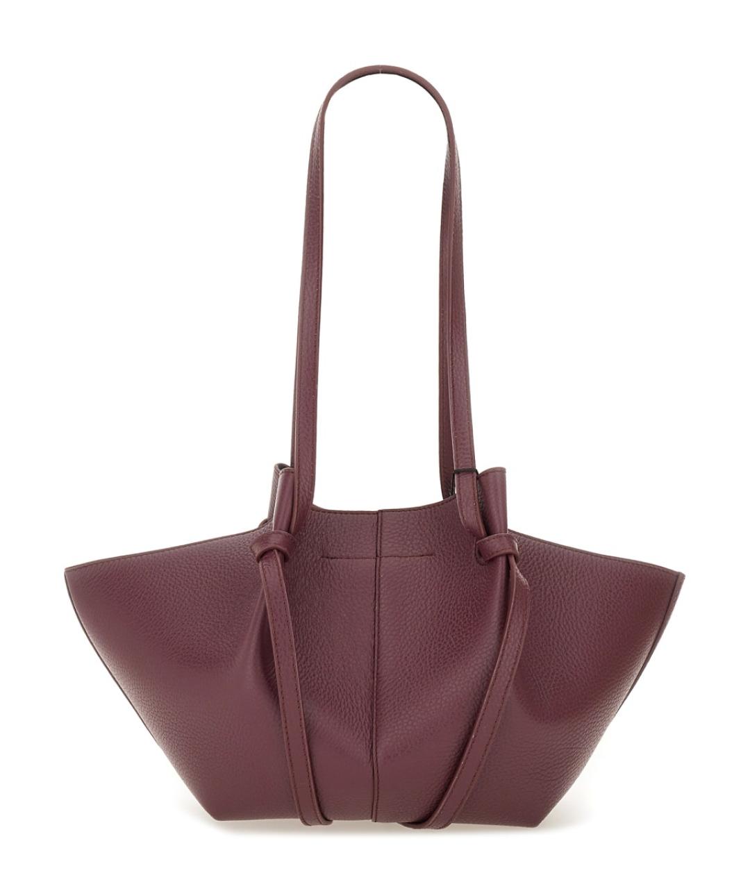 YUZEFI Бордовая кожаная сумка через плечо, фото 2