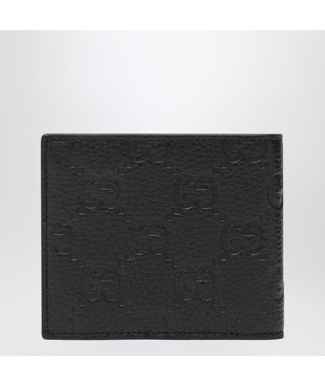 GUCCI Черный кожаный кошелек, фото 3
