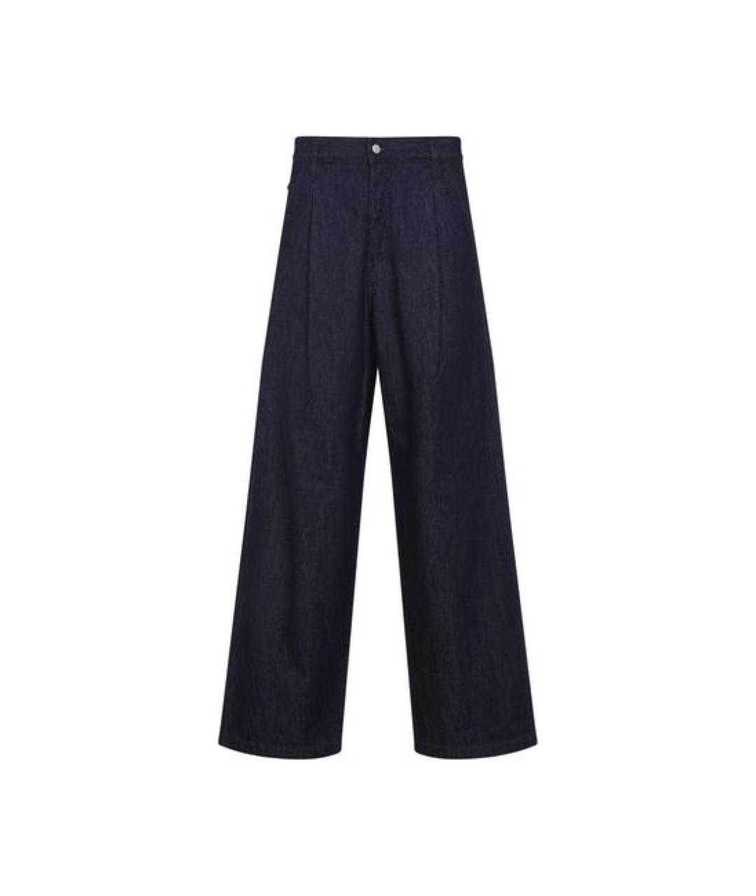 DRIES VAN NOTEN Синие хлопковые повседневные брюки, фото 1