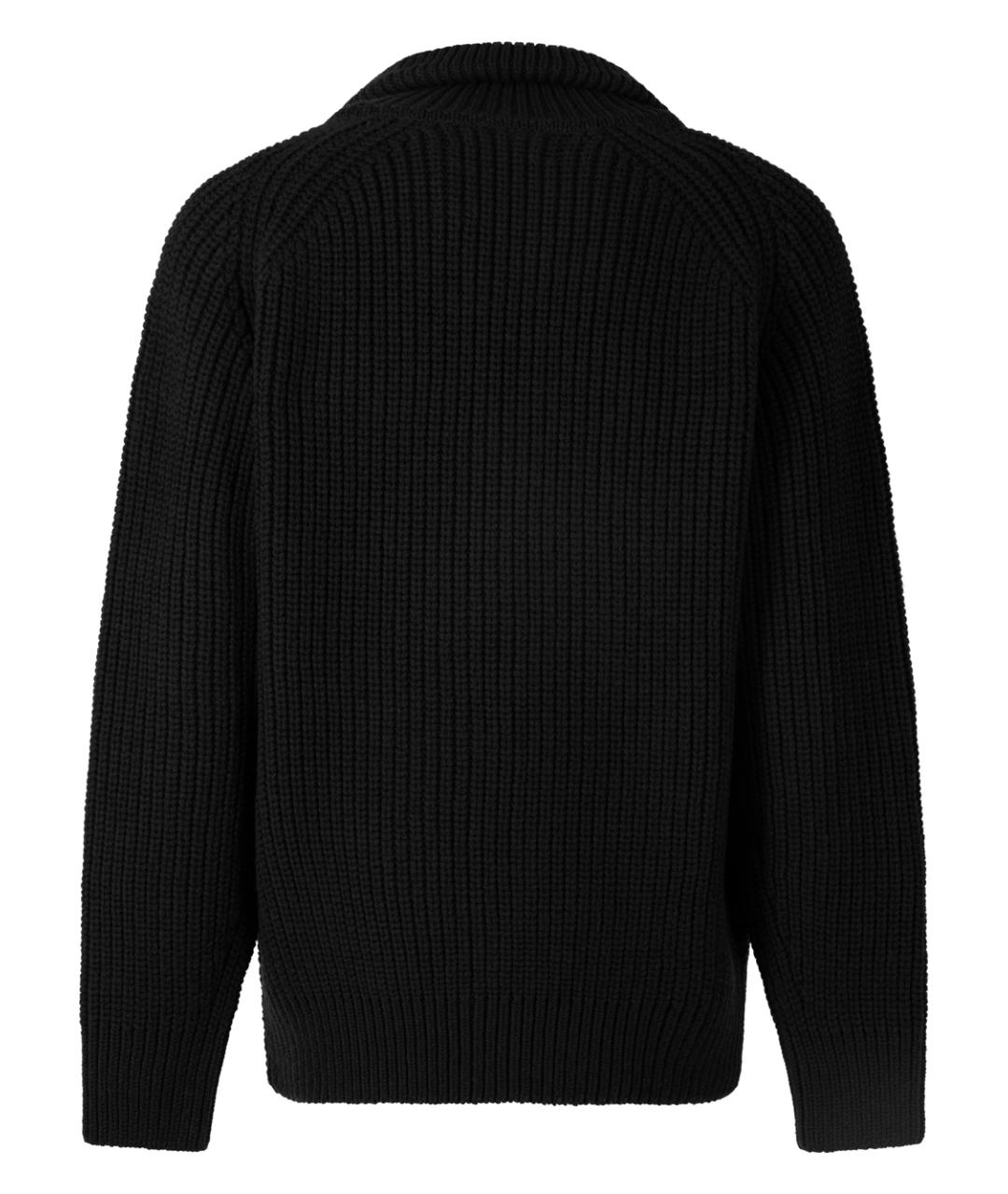 DRIES VAN NOTEN Черный шерстяной кардиган, фото 2