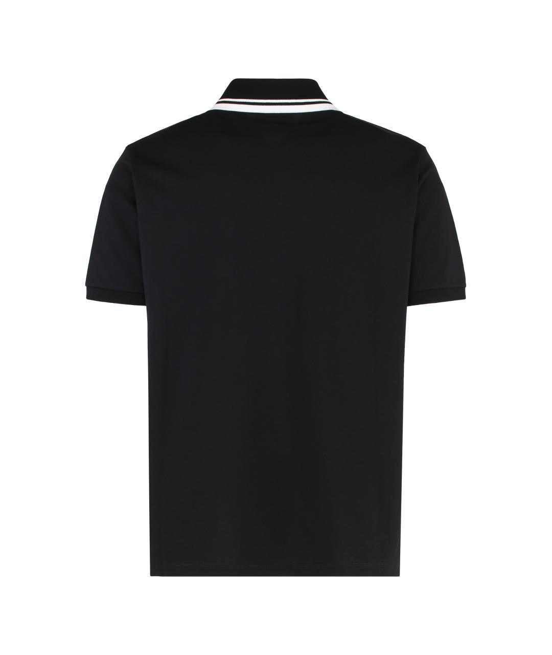 GUCCI Черное хлопковое поло с коротким рукавом, фото 2