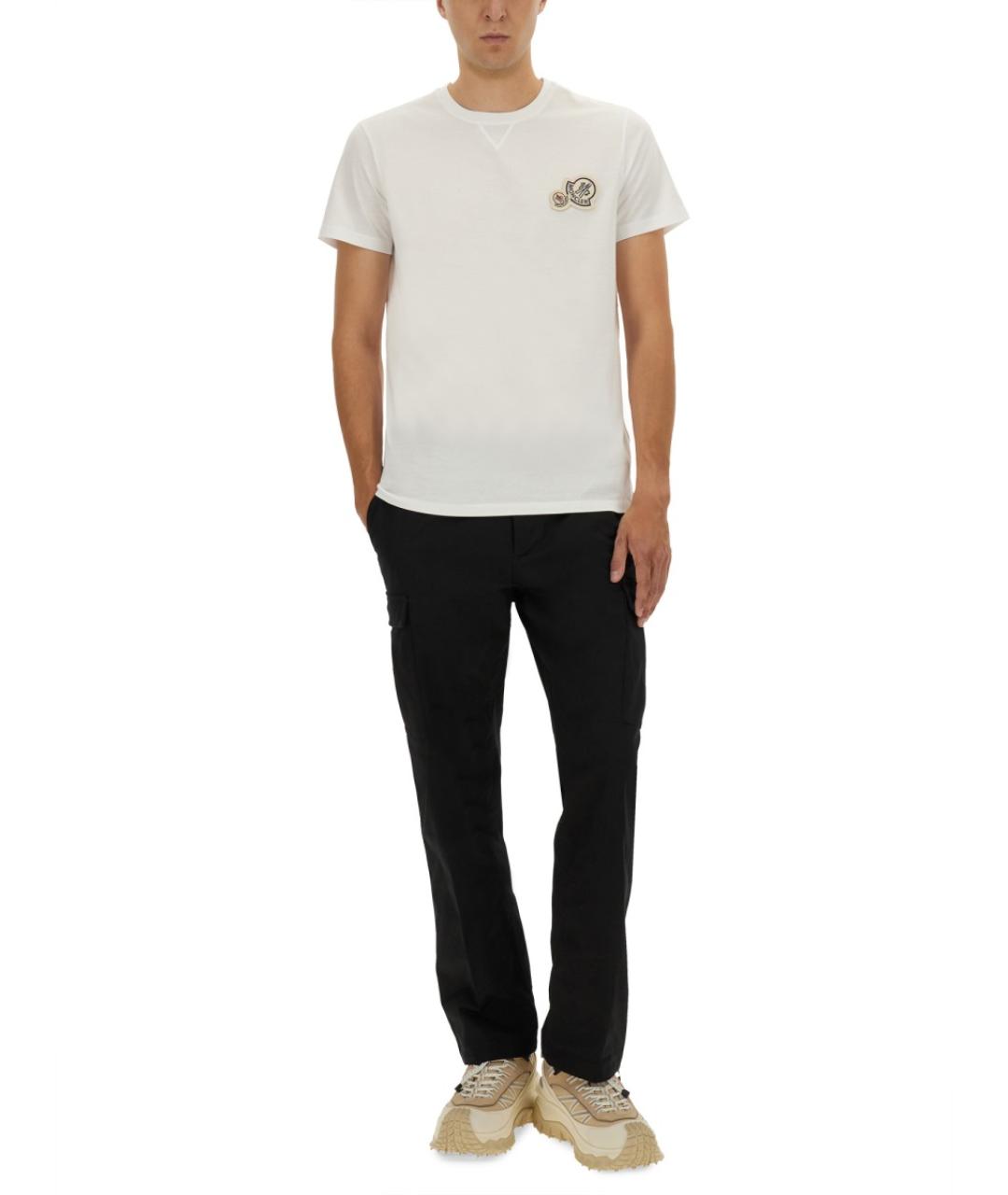 MONCLER Белая хлопковая футболка, фото 3