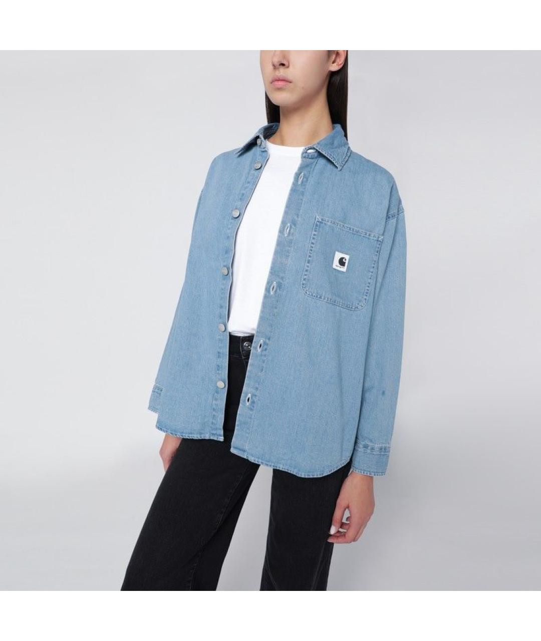 CARHARTT WIP Синяя хлопковая рубашка, фото 2