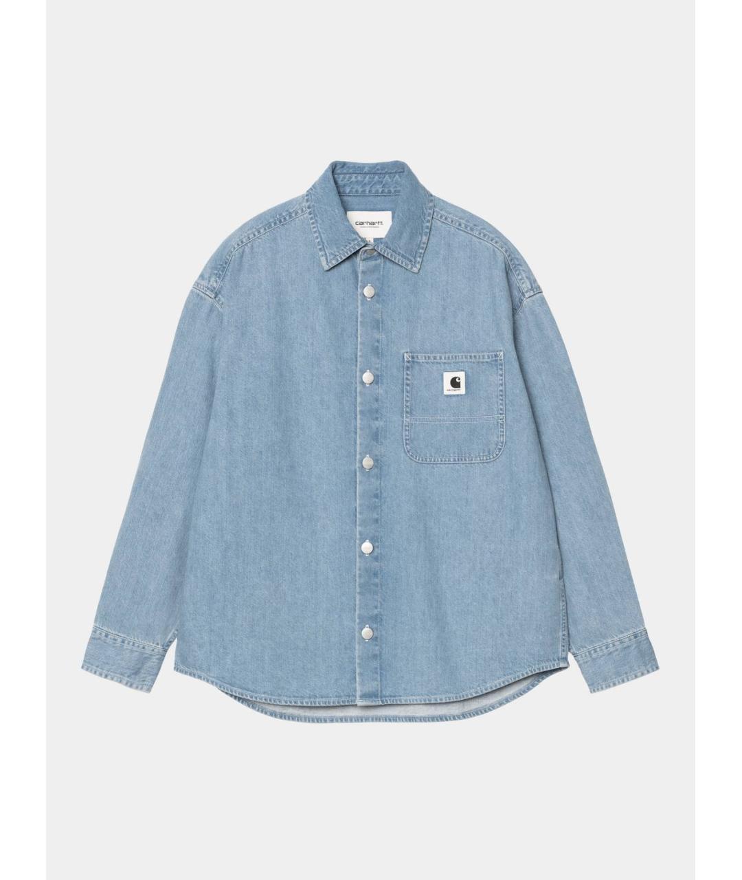 CARHARTT WIP Синяя хлопковая рубашка, фото 4