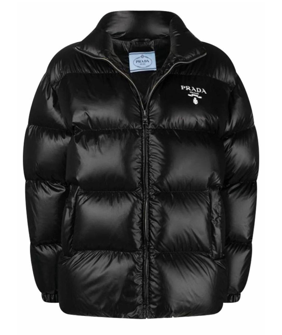 PRADA Черный полиэстеровый пуховик, фото 1