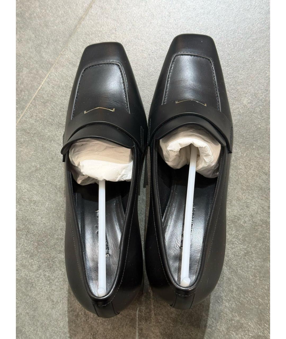 MAX MARA Черные кожаные туфли, фото 3