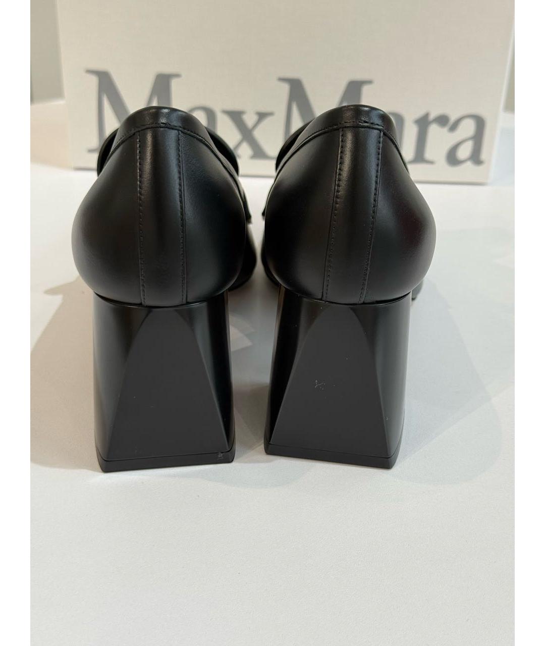 MAX MARA Черные кожаные туфли, фото 4