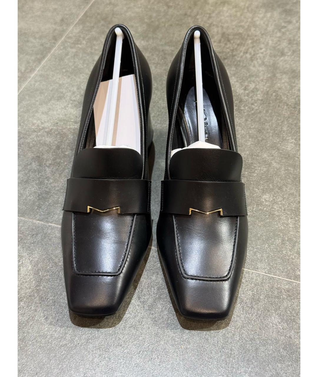 MAX MARA Черные кожаные туфли, фото 2