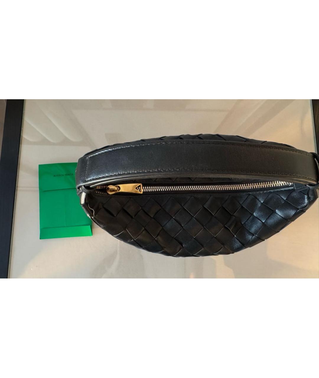 BOTTEGA VENETA Черная кожаная сумка с короткими ручками, фото 3
